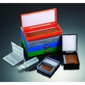 Storage Boxes for Slides, with Nickel Plated Clasp and Hinge Pin, Color: Red (QTY. 1)